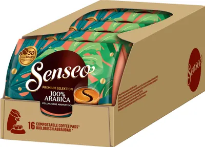 Immagine prodotto di Senseo Pads Premium Selektion 100% Arabica, Kaffeepads, gemahlener Röstkaffee, 5 x 16 Pads