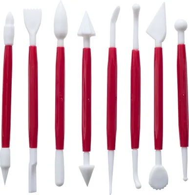 Produktbild von Modellier Werkzeug Set 8 teilig Torten Deko Marzipan