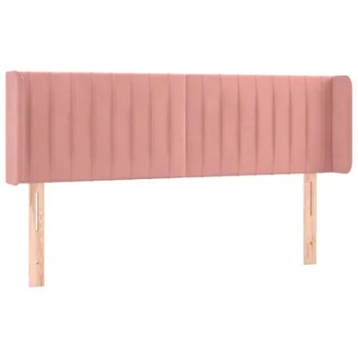 Produktbild von vidaXL Kopfteil mit Ohren Rosa 147x16x78/88 cm Samt