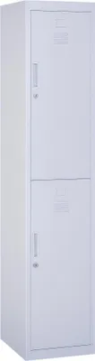 Image de Vinsetto Armoire métallique armoire à casiers avec 2 compartiments, armoire de rangement verrouillable avec 2 clés, 4 étagères, 38 x 46 x 180 cm, gris