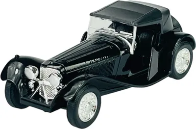 Zdjęcie produktu dla Welly Old Timer SS Jaguar 100 z dachem czarnym 1:34-1:39 Model odlewany z metalu Nowy w pudełku 98876