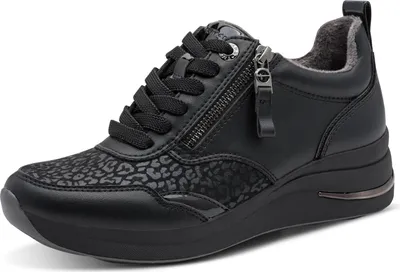 Produktbild von Tamaris Comfort Sneaker - Schwarz Leder/Synthetik : 42 : Normal Größe: 42 Weite: Normal