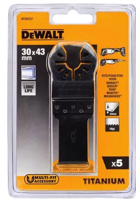 DEWALT Sägeblatt 30x43mm Titanbeschichtet 5 Stück DT20727-QZ