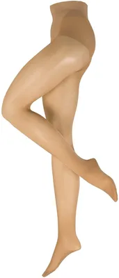 Produktbild von Nur Die Figura 25 DEN Große Größen Shaping-Strumpfhose transparente glänzende Feinstrumpfhose breiter Komfortbund Bauch-Weg Damen, mandel, XL