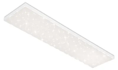 Productafbeelding van LED-paneel, dimbaar, CCT (kleurtemperatuur instelbaar), 38W, 3800 lm, 3000-6500 K, afmetingen (hoogte x breedte x diepte): 69x1195x295 mm, frameless (zonder frame), wit, met sterrenhemelprojectie en afstandsbediening