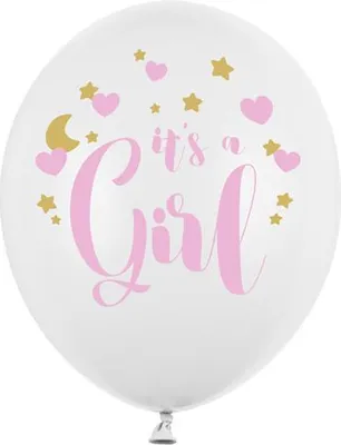 Immagine prodotto di Palloncini 30 cm, It's a Girl, P. Pure White (1 confezione / 50 pezzi)