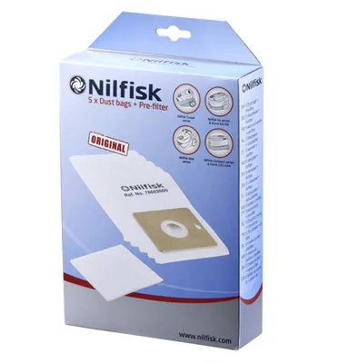 Obrázek produktu pro Nilfisk W7-51559, Prachový sáček, Cylindrový, Šedá, Bílá, Nilfisk, Coupe, 5 kusů