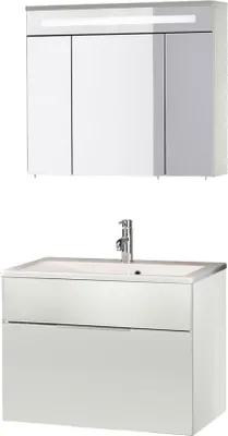 Produktbild von Fackelmann KARA Badmöbel Set 3-teilig, 80 cm, Weiß, Gussmarmor, 1 Schublade