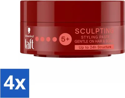 Zdjęcie produktu dla Taft - Sculpting Styling Paste - Hold 5+ - Flexible styling - 75 ml - Advantage pack - 4 szt