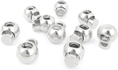Produktbild von 10 Stück Kordelstopper in Silber mit einem Loch
