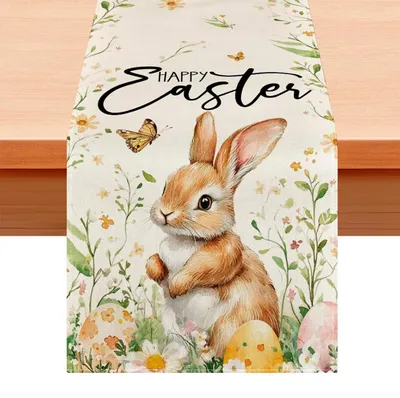 Produktbild von Tischläufer Ostern 33x183 cm Hase & Eier Motiv Frühling