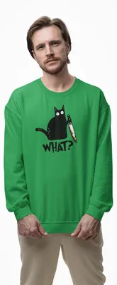 Produktbild von D&B Design Uni Pullover SWEB00014 What Grün-Größe M