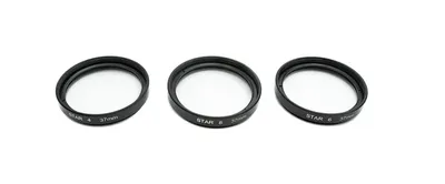 Produktbild von SYSTEM-S Stern Filter Set 37 mm 4 6 8 Punkt Linse für Smartphone Fotografie in Schwarz
