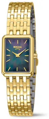 Productafbeelding van Boccia dameshorloge, titanium, goudkleurig, model 3383-2