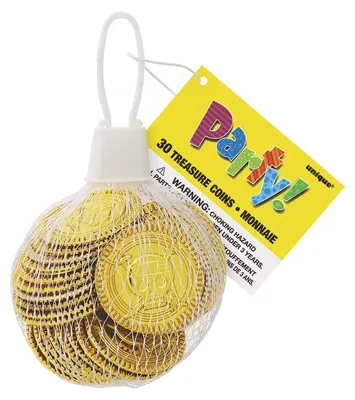 Produktbild von Unique Party 74030, Gelb, 30 Stück(e), 30 Treasure Coins