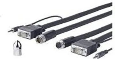 Obrázek produktu pro Vivolink PROVGASCW10, 10 m, VGA (D-Sub), VGA (D-Sub), Samec, Samec, Černá