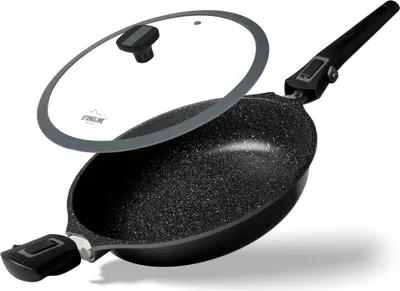 Produktbild von STONELINE® Imagination PLUS Schmorpfanne 28 cm mit abnehmbarem Griff | mit Deckel