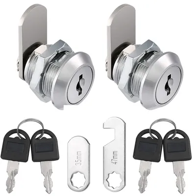 Productafbeelding van 2 Stuks 16mm Veiligheidsbrievenbusslot met Sleutel