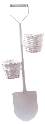 Image de Support pour pot en métal blanc, 11 x 10 cm (lot de 5)