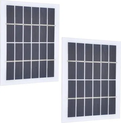 Image de Chargeurs solaires, lot de 2, 2 W, 6 V - Stations de recharge solaire - Véhicules, bateaux - Chargeurs solaires étanches pour batteries - Randonnée, camping, urgences.