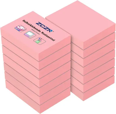 Zdjęcie produktu dla Notatki samoprzylepne, 14 sztuk, format 51x38 mm, 1400 arkuszy, do użytku w biurze i szkole