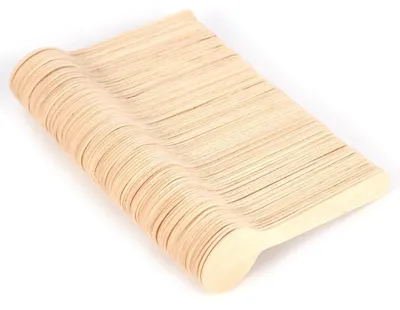 100 Holz-Einweglöffel, umweltfreundlich, 10 x 3 cm