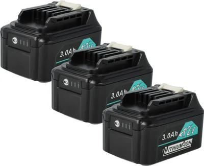 Produktbild von vhbw 3x Akku kompatibel mit Makita SK209, SH02Z, SH02, SD100DZ, SK312GD, SK312, SK209GDZ, SK209GD, SH02R1, SD100DY1J Werkzeug (3000 mAh, Li-Ion, 12 V)