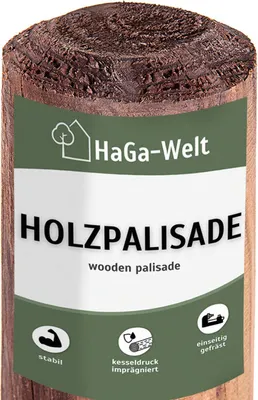 Produktbild von Holzpalisade – widerstandsfähige Palisade für die Gartengestaltung – 50cm / 1 Stück