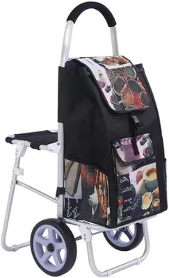 Produktbild von Faltwagen - Cart Trolley - Einkaufstransport - Einbauhocker - 101 cm hoch - A