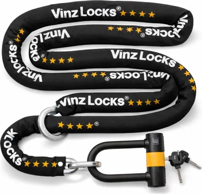 Produktbild von VINZ Oyu Kettenschloss ø11mm | ART 4 Zertifikat | Motorradschloss Kette Mopedschloss | sicheres Motorrad schloss Roller & E-scooter & Panzerschloss | 120 - 300 cm x (300cm)