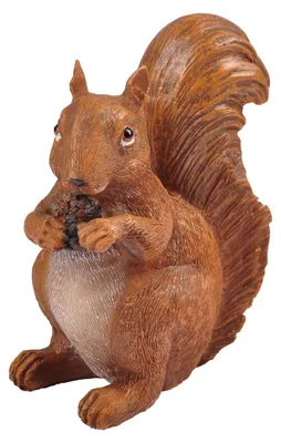 Image de Écureuil avec cône Figure décorative Figure animale Figure de jardin Décoration d'automne