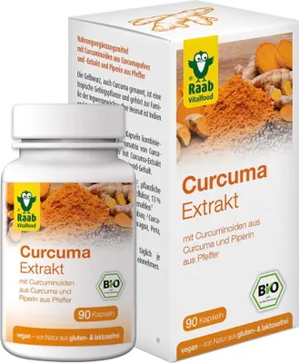 Obrázok produktu pre Raab Vitalfood Curcuma Extract Organic Capsules 90 kapsúl