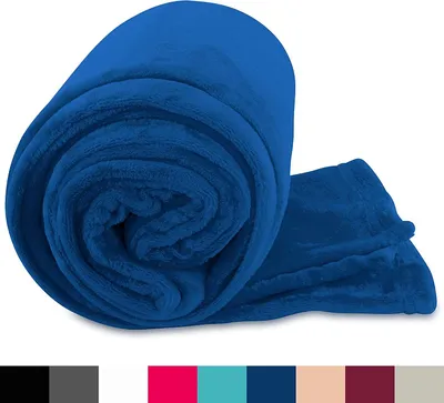 Produktbild von leonado vicenti, Flauschige Kuschelfleecedecke, Dunkelblau, 220 x 240 cm, 100% Polyester, Waschbar bis 40°C, Trocknergeeignet, Öko-Tex Standard 100 geprüft