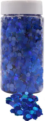 Zdjęcie produktu dla EDUPLAY 370186 Brokat 6 mm niebieski, niebieski (200 g)