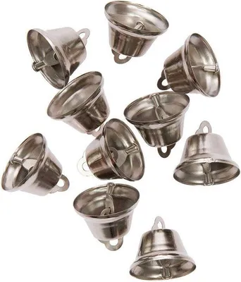 Zdjęcie produktu dla 10 metalowych dzwonków - srebrnych