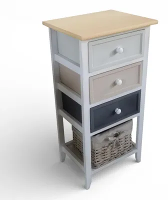 Obrázok produktu pre Drevená komoda so 4 zásuvkami, rozmery 35 x 28 x V 73 cm