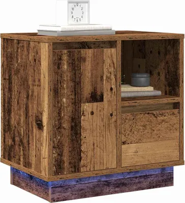 Obrázek produktu pro vidaXL Noční stolek 2 ks Rekultivované dřevo 50 x 34,5 x 50 cm Materiál na bázi dřeva