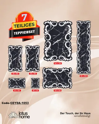 Produktbild von 7-teiliges Teppich-Set Ceyda-1053
