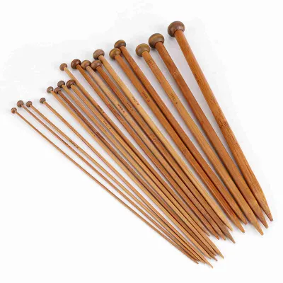 Obrázok produktu pre Sada bambusových pletacích ihlíc, jednohrotá karbonizovaná pletacia ihla 18 veľkostí (2 mm až 10 mm)