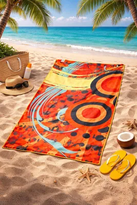Produktbild von 4Monster Strandhandtuch Mikrofaser 180x90 cm – Schnell trocknend, leicht & saugstark – Extra großes Badetuch für Strand, Pool & Reisen