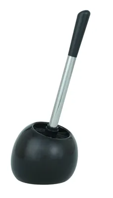 Produktbild von WENKO WC Garnitur POLARIS schwarz Keramik Toiletten Bürsten Halter Klo Bad Gäste