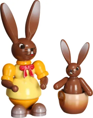 Produktbild von Zeidler Hasenfrau mit Kind im Korb