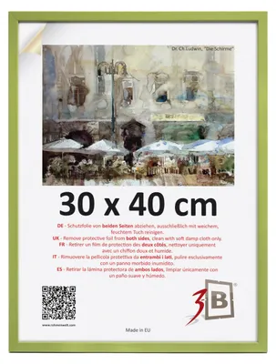 Productafbeelding van Houten Fotolijst 30x40 cm in Olijf Groen met Acrylglas