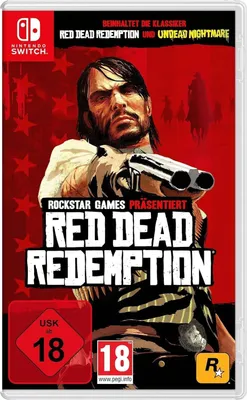 A video game case for Red Dead Redemption on Nintendo Switch.