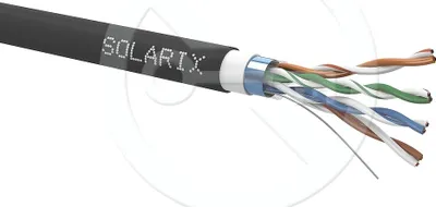 Obrázek produktu pro SOLARIX Instalační kabel Solarix CAT5E FTP PVC+PE Fca dvojitý plášť 305m/cívka SXKD-5E-FTP-PVC+PE