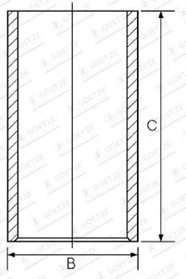 Produktbild von GOETZE ENGINE Zylinderlaufbuchse 14-010620-00 187,000mm 99,000mm
