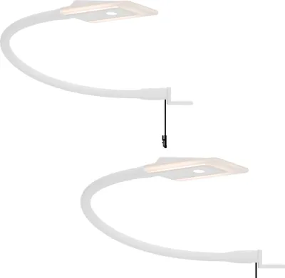 Produktbild von Diora Dual Bettleuchte Flexibel Leseleuchte Nachttischlampe 2er Set weiß