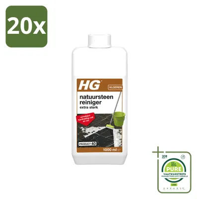 Produktbild von 20 x HG Natursteinreiniger Extra Stark - 1 Liter - Großpackung - 20 Stücke