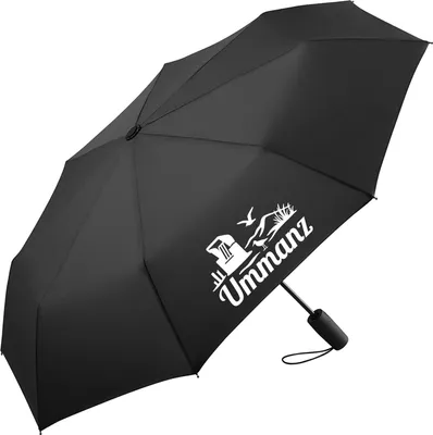 Produktbild von Huuraa Regenschirm Ummanz Strandmotiv 98cm Schwarz Sturmfest Taschenschirm Geschenkidee