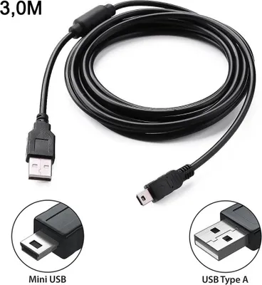 Produktbild von PS3 Controller Verbindungskabel Für Sony Playstation 3 Gamepads USB Ladekabel 3M